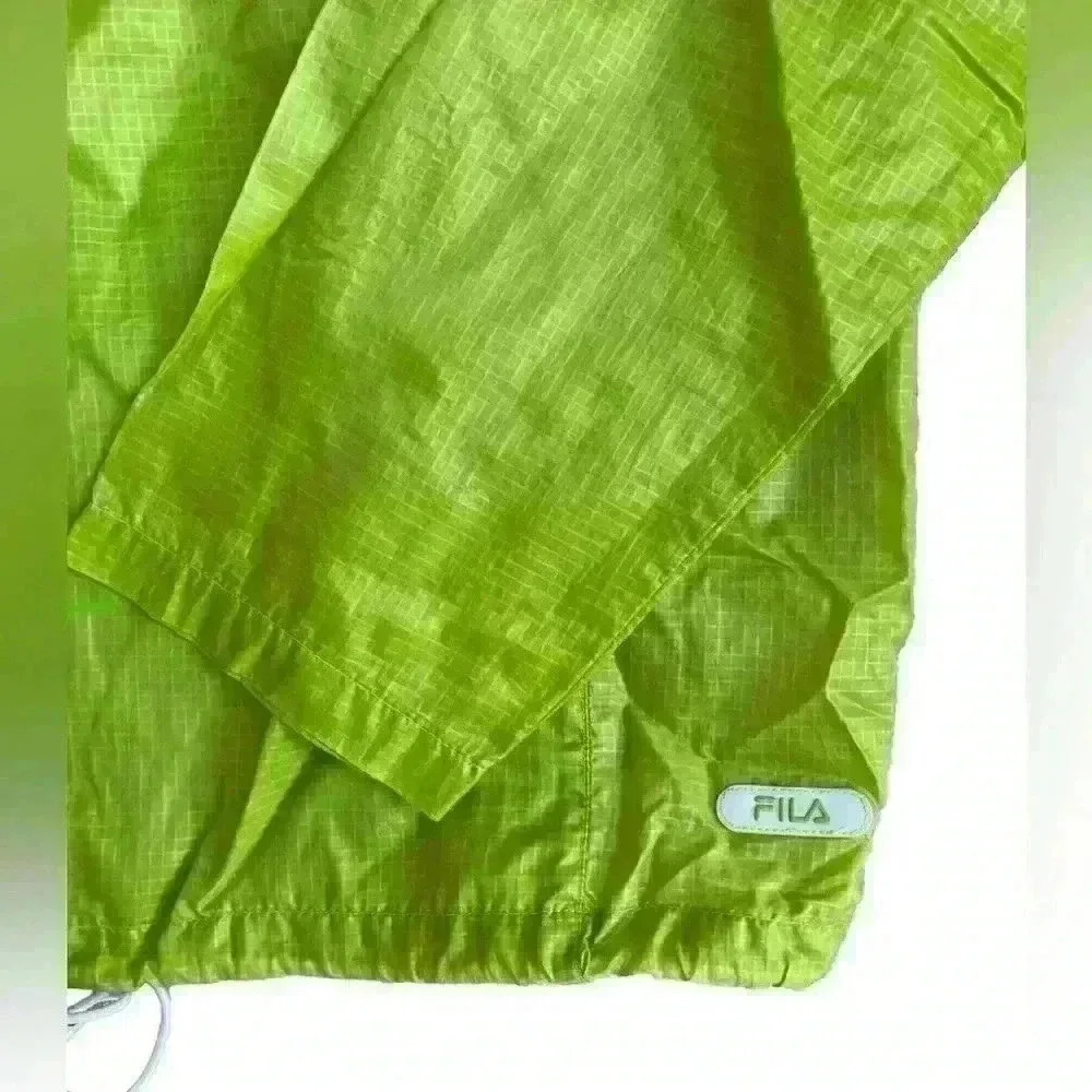 Fila Windbreaker Lightweight Men’s Jacket Full Zip Lime Green Activewear L - Picture 5 of 11